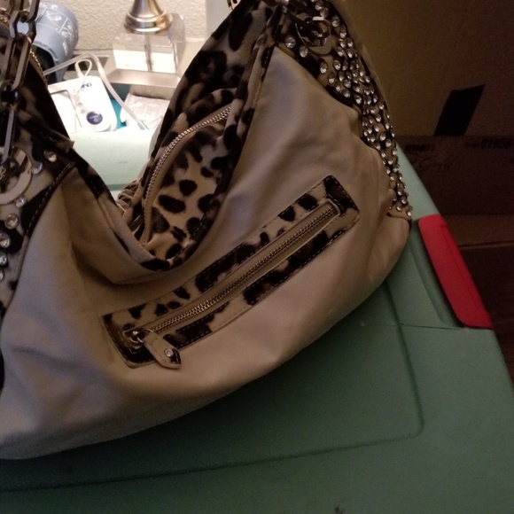 Bag rhinestone and lepoard bought at m casino for - Picture 2 of 2